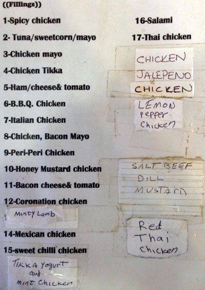 Tehran menu