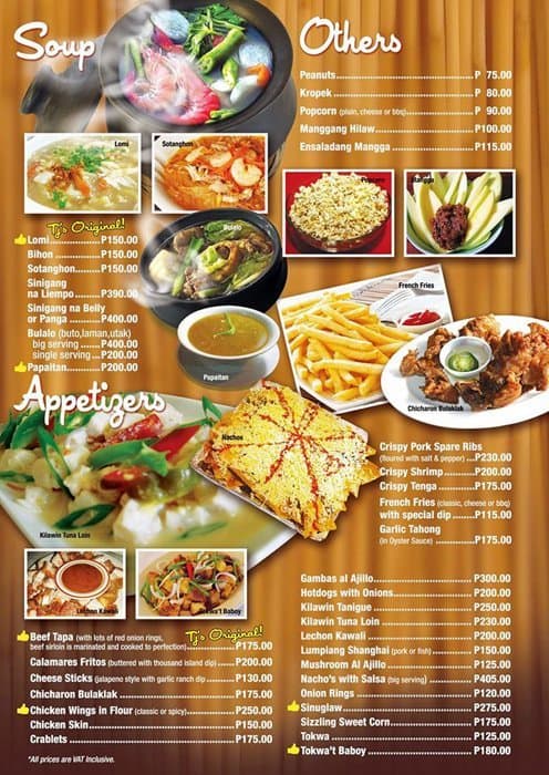 Menu At Tj Grill Pub & Bar, Makati, Kamagong