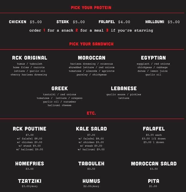 Rose City Kitchen Menu, Menu for Rose City Kitchen, St. Lawrence