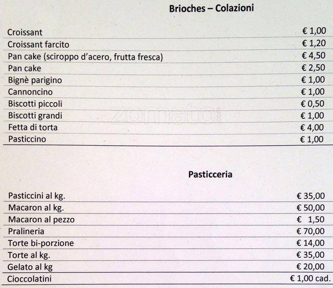 Menu di Pasticcerie Milanesi 