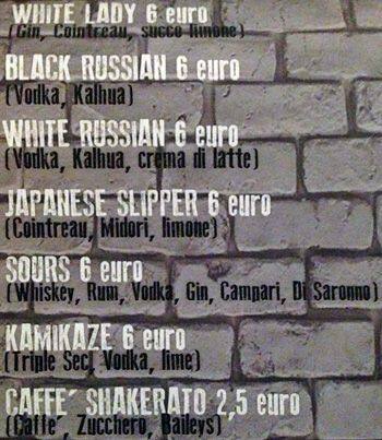 Menu di Vinyl Pub 