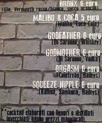 Menu di Vinyl Pub 