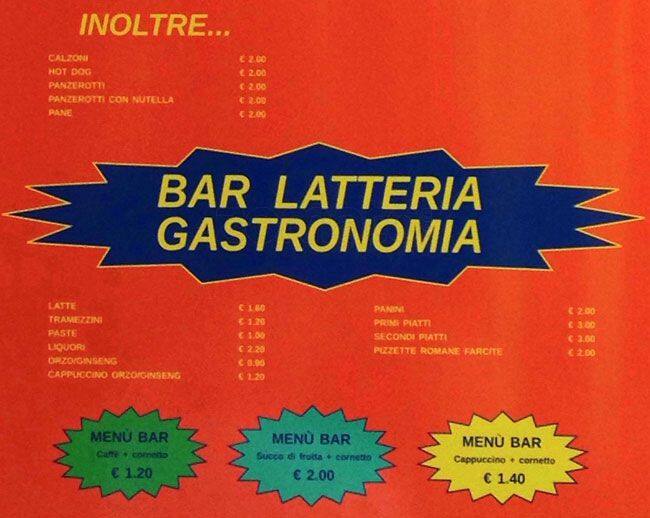 Menu di Pizzeria Rugantino e Pachino 