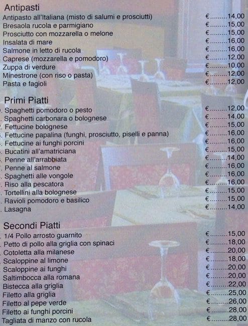 Menu di Universal Bar Pizzeria 