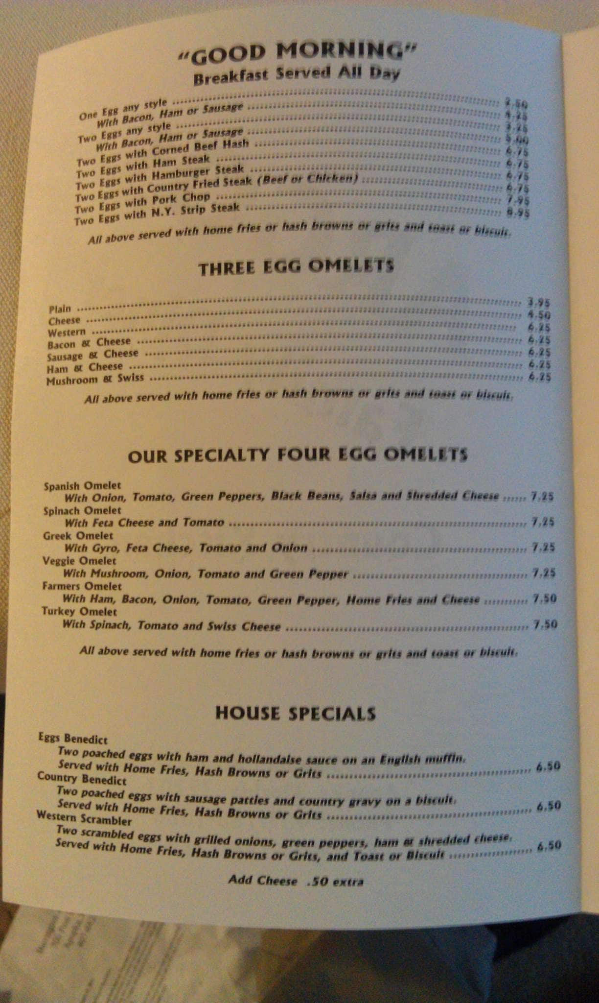 Menu at Argos Family Diner restaurant, Apopka, E Semoran Blvd
