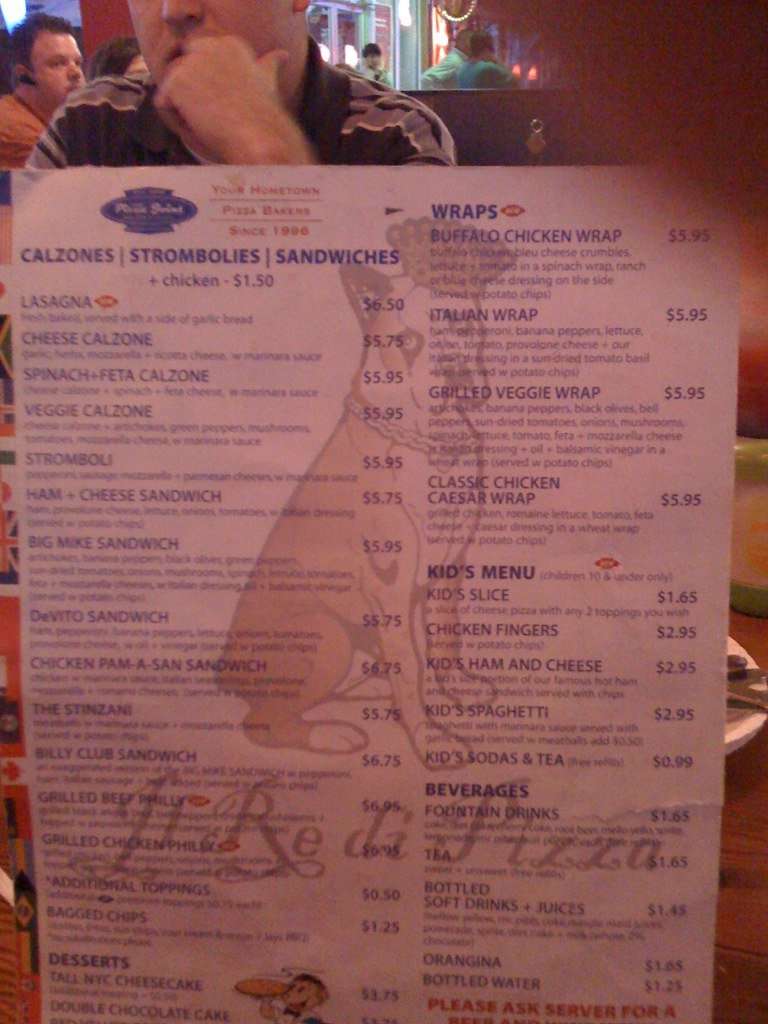 Pizza Joint Menu, Menu for Pizza Joint, Evans, Augusta Urbanspoon/Zomato