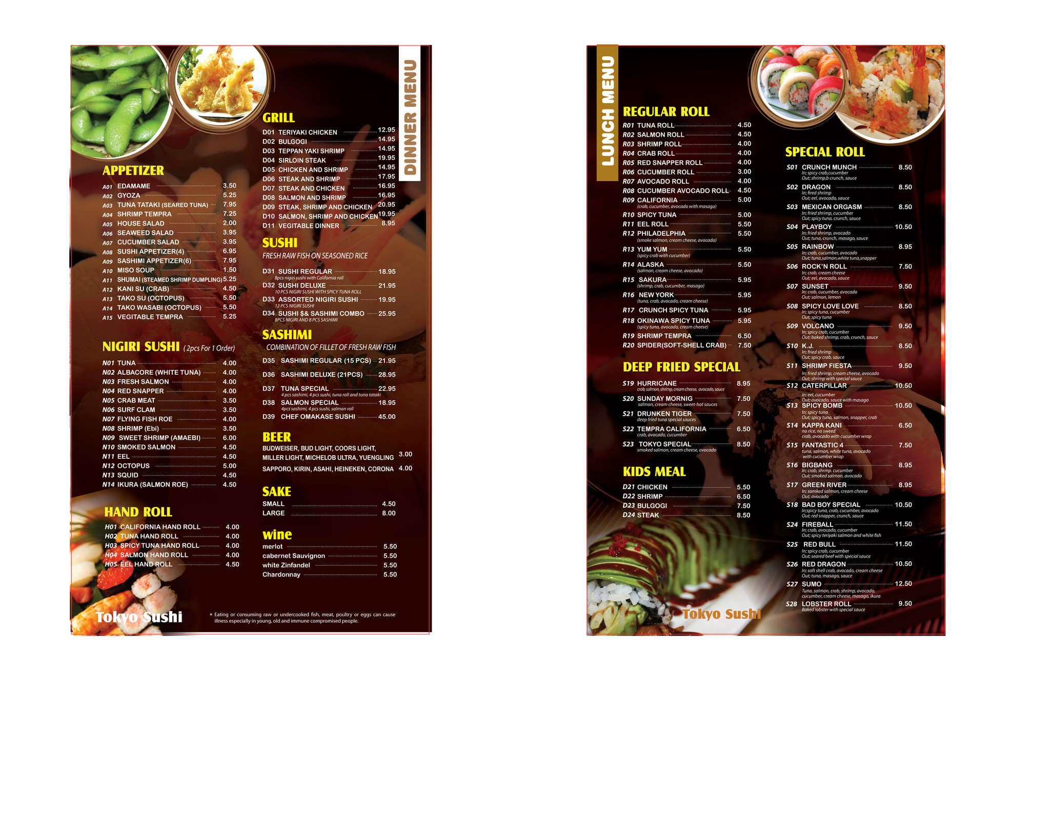 Menu At Tokyo Sushi Restaurant Daleville   48128434a6c81567fbab81db073b2a94 