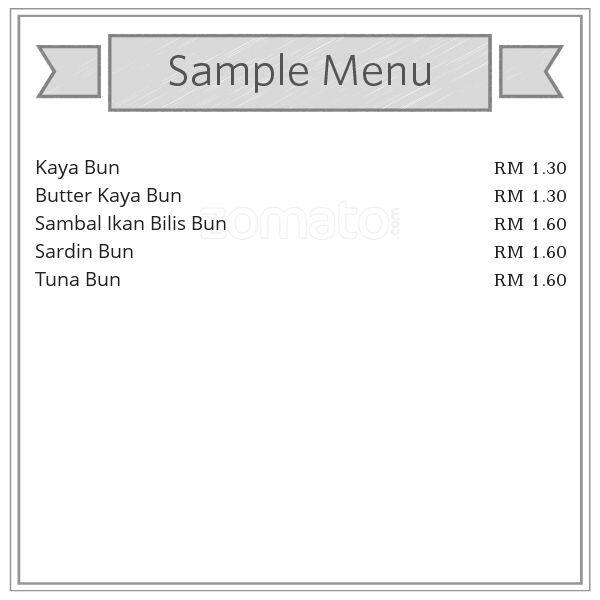 Bittersweet Menu, Menu for Bittersweet, Bandar Puteri, Selangor
