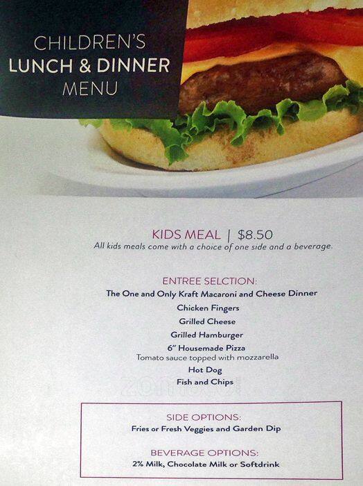 T.W.'s Bar menu