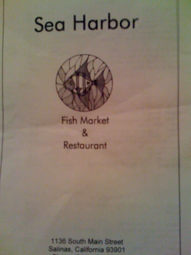 Sea Harbor Fish Market Menu, Menu for Sea Harbor Fish Market, Salinas
