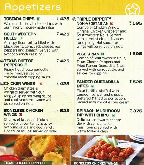 Chili's Menu, Menu for Chili's, Malad West, Mumbai Zomato