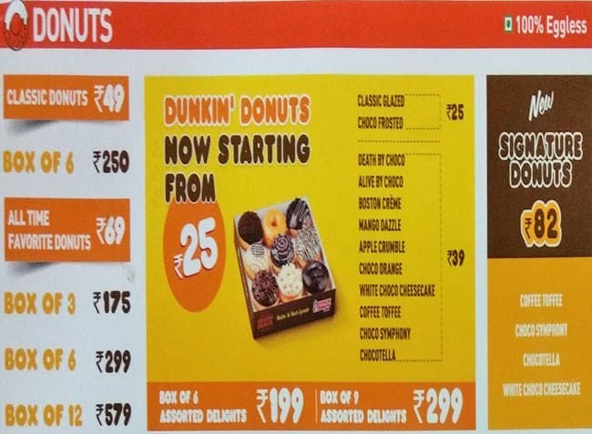 Dunkin Donuts Menu Menu For Dunkin Donuts Saket New Delhi Zomato 4226