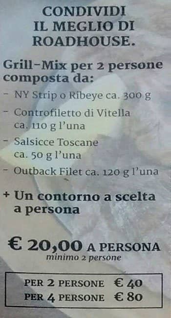 Menu di Roadhouse 