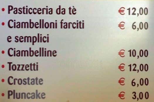 Menu di Panificio Moderno 