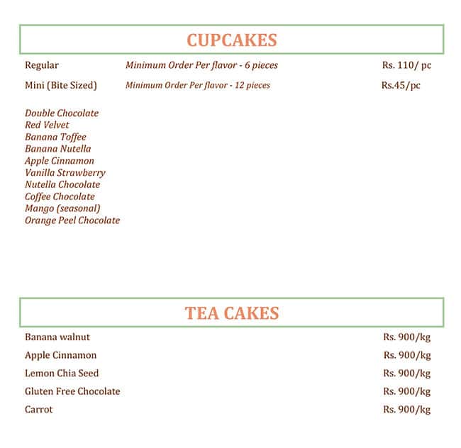 The Mellow Yellow Co. menu