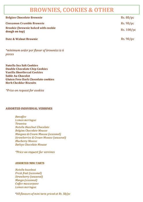 The Mellow Yellow Co. menu