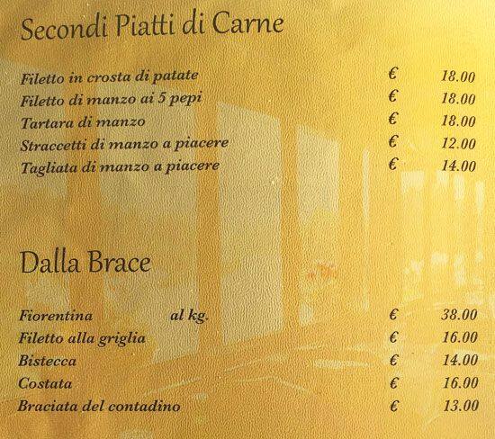 Menu di Antico Tevere 