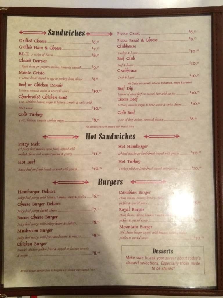 Menu at Rite Spot Pizza & Steak House restaurant, Consort, 50 St