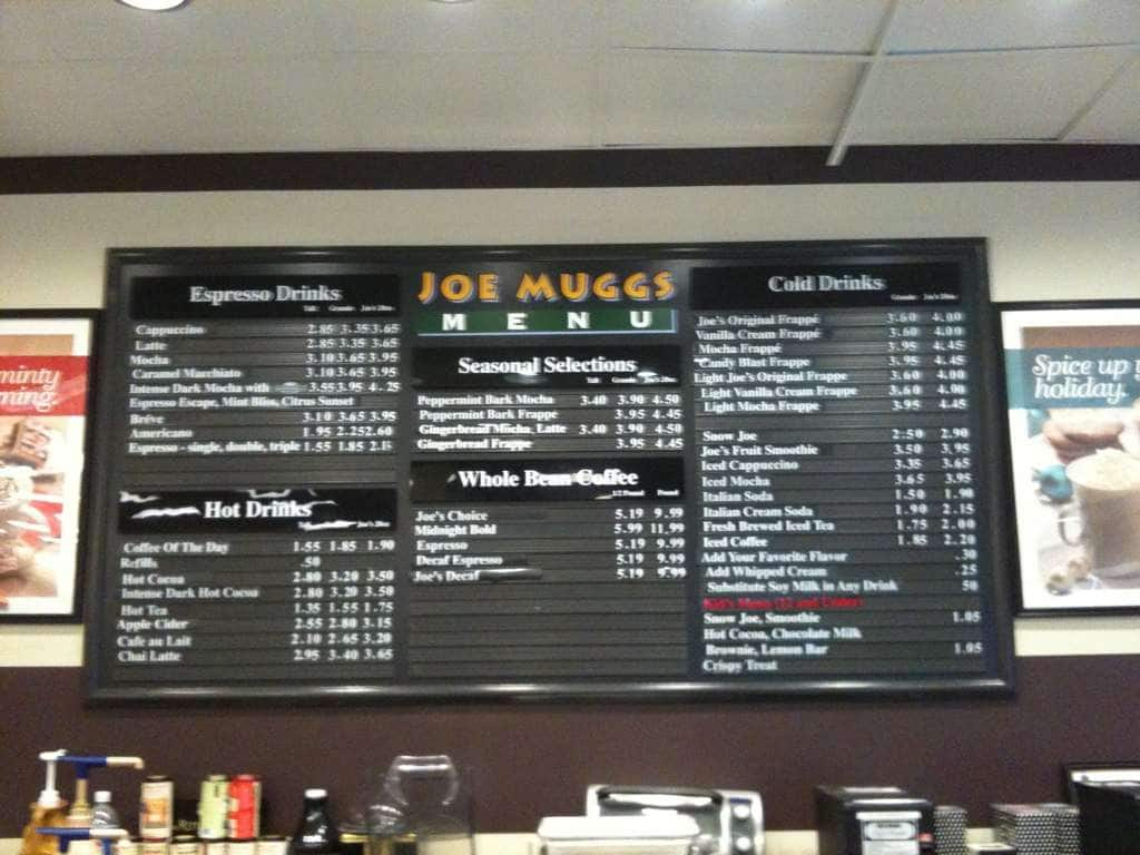 Joe Muggs Coffee Menu, Menu for Joe Muggs Coffee ...