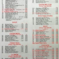 New Fong Kitchen Menu Menu For New Fong Kitchen Greece Rochester