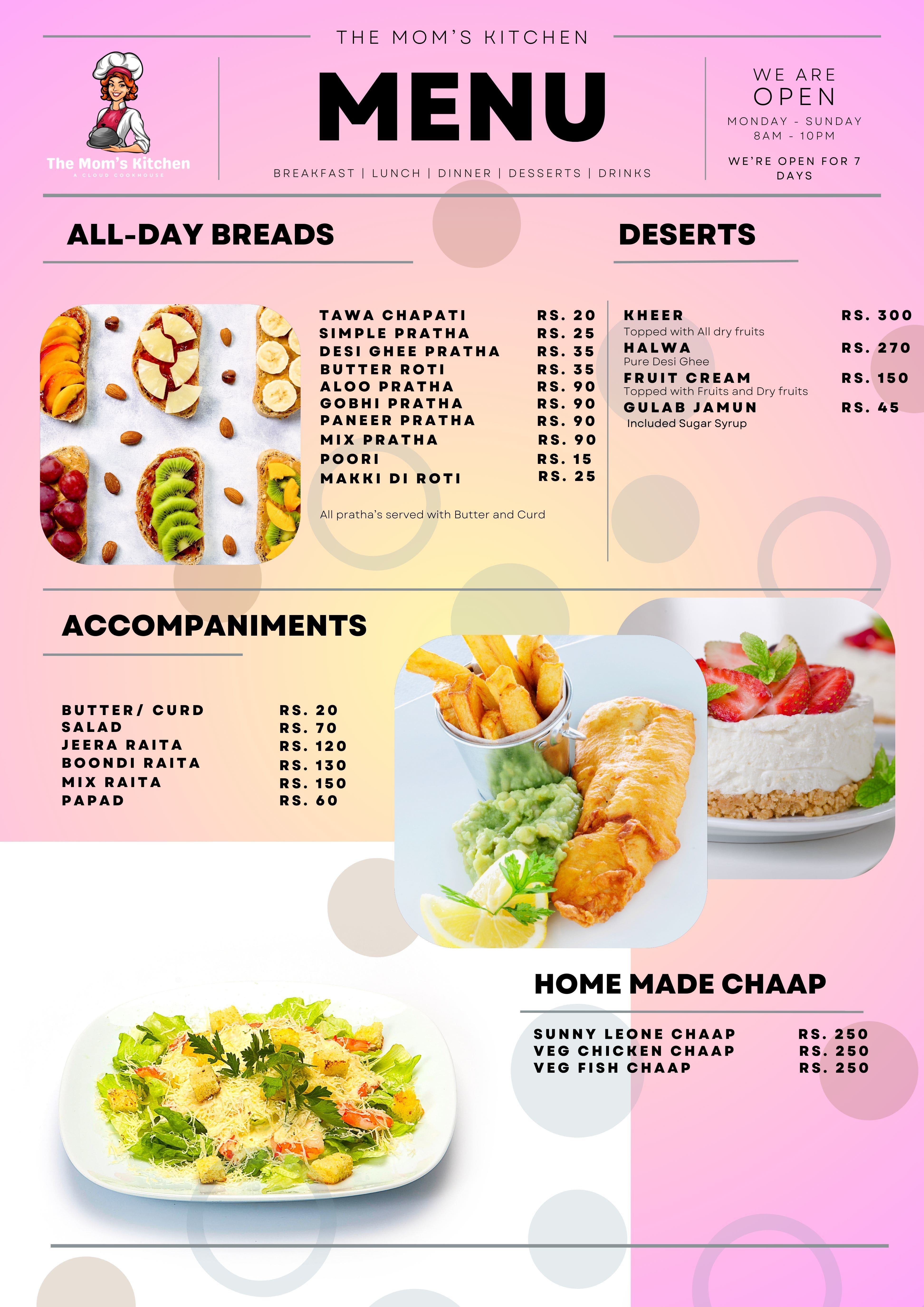 Menu Of The Mom S Kitchen Model Town Ludhiana   6b38dcad58a4f62e8eb253df7eb2b07d 