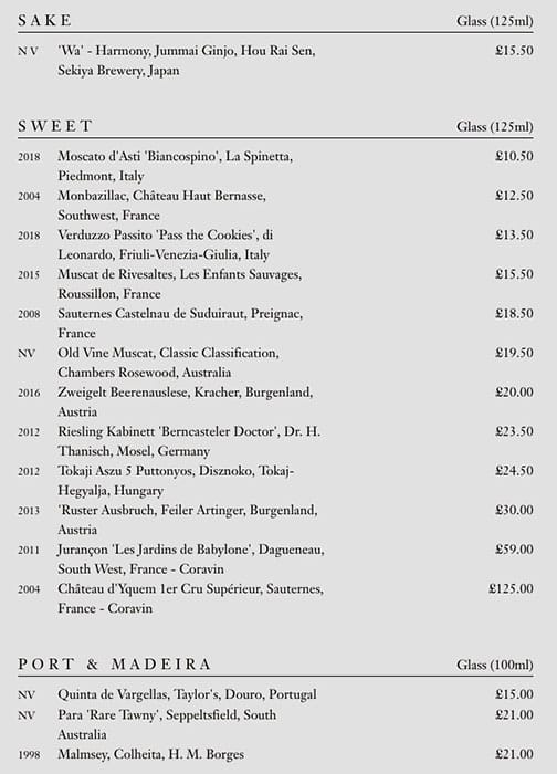 Menu at Dinner by Heston Blumenthal restaurant, London