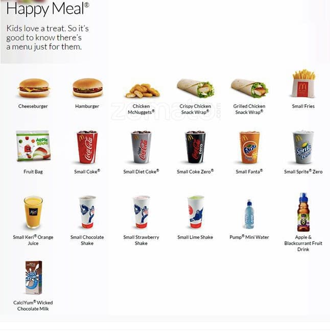 McDonald's Lower Hutt menu