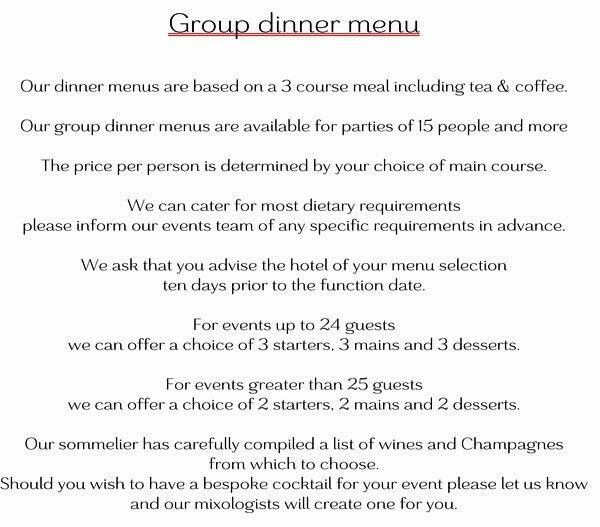 Dylan Hotel, Dublin - an SLH Hotel menu