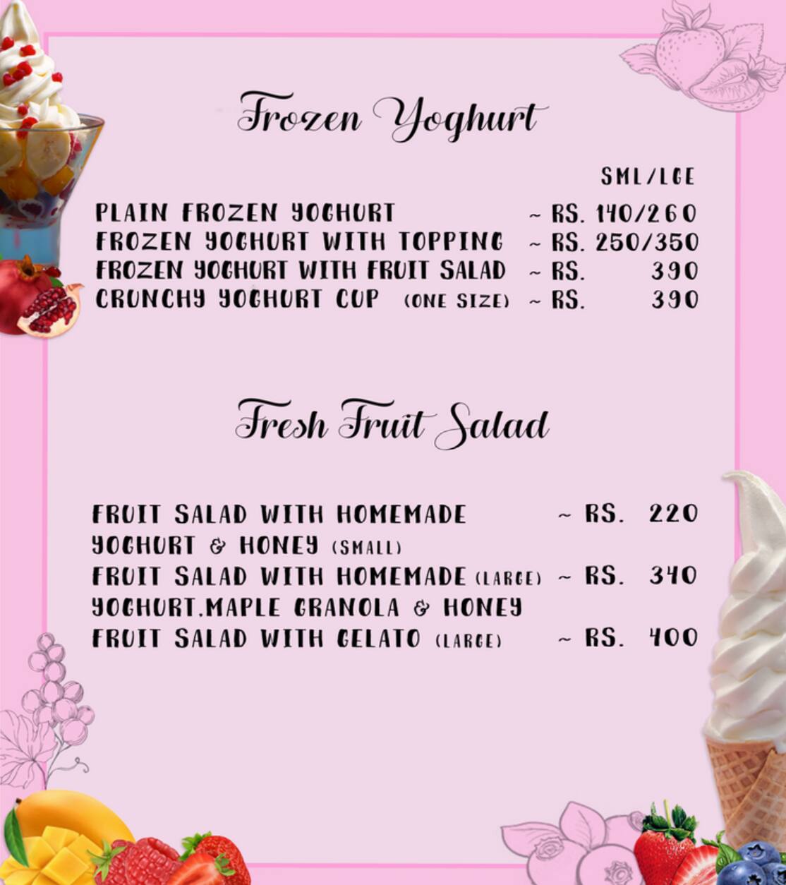 Menu of Creamchoc Ice Creams, Anjuna, Goa