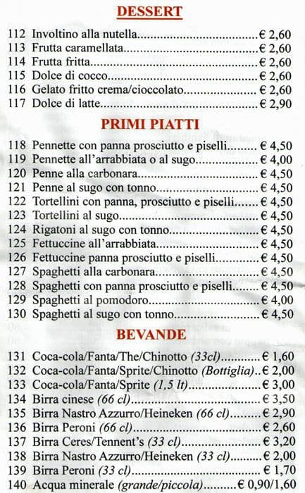 Menu di Du Chèng 