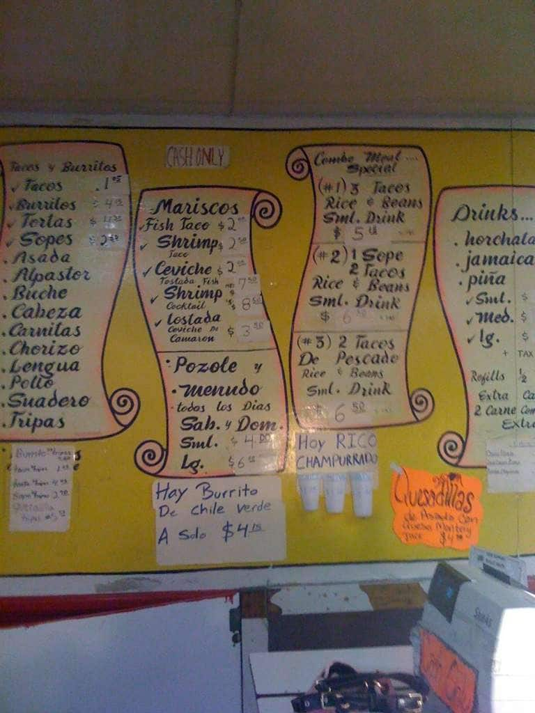 Tacos El Guero Menu, Menu for Tacos El Guero, Norwalk, Norwalk