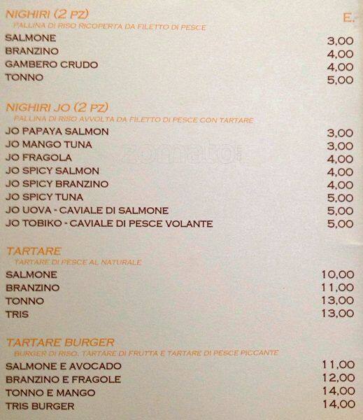 Menu di White Sushi 