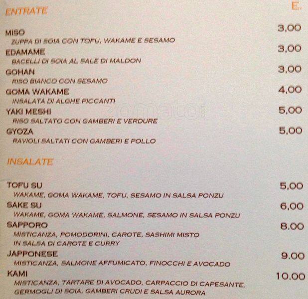 Menu di White Sushi 