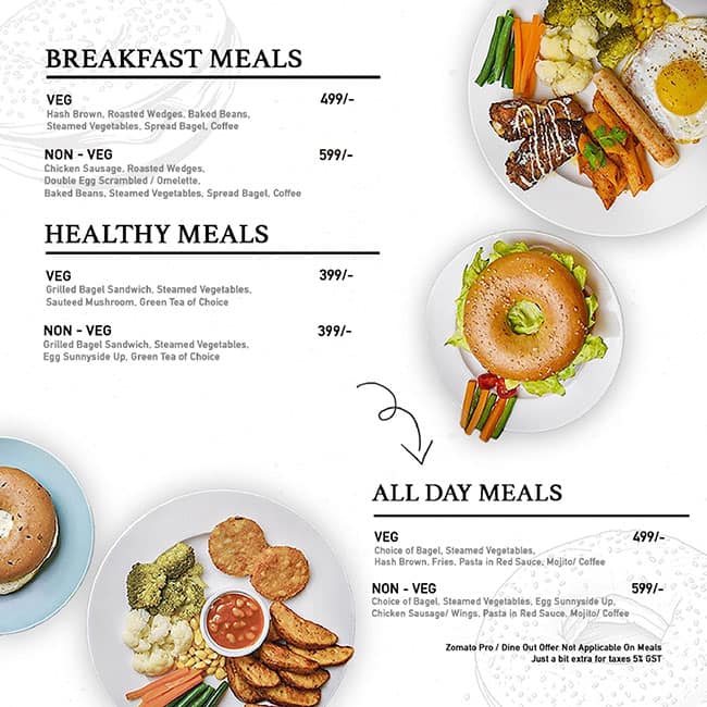 Menu of Samvene - The Bagel Cafe, Malad West, Mumbai