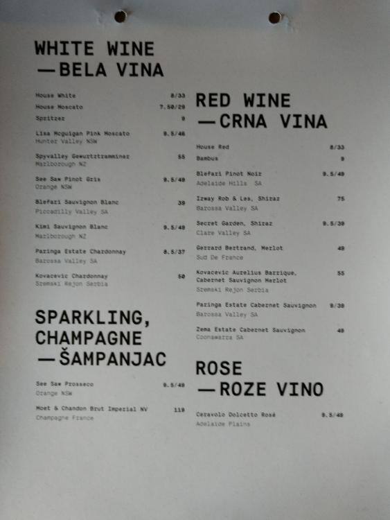 Menu at Fabrika by Madera restaurant, Canley Heights