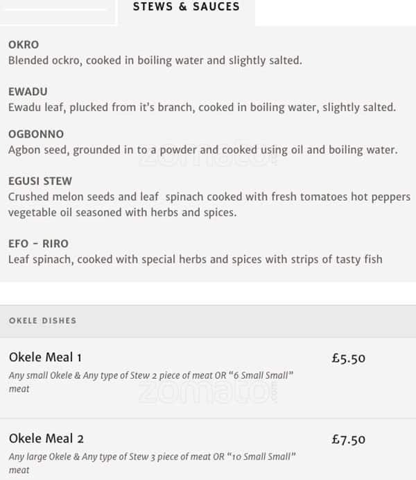 Menu at AsoRock Restaurant Hackney, London