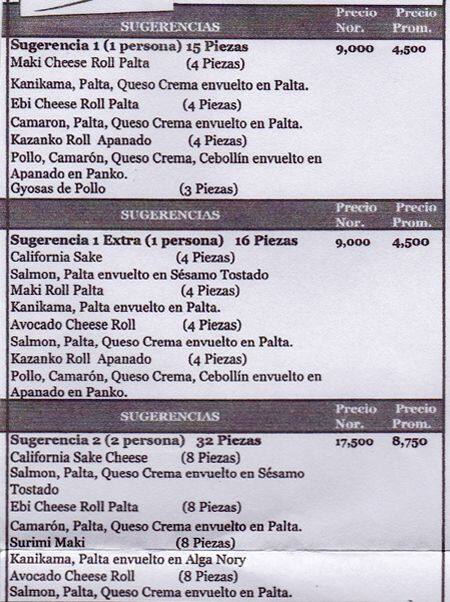 Kazanko menu