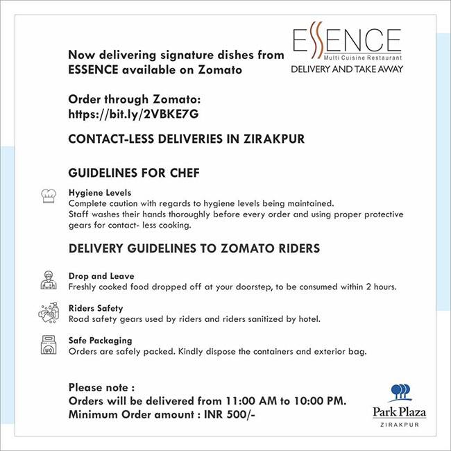 Essence Restaurant menu