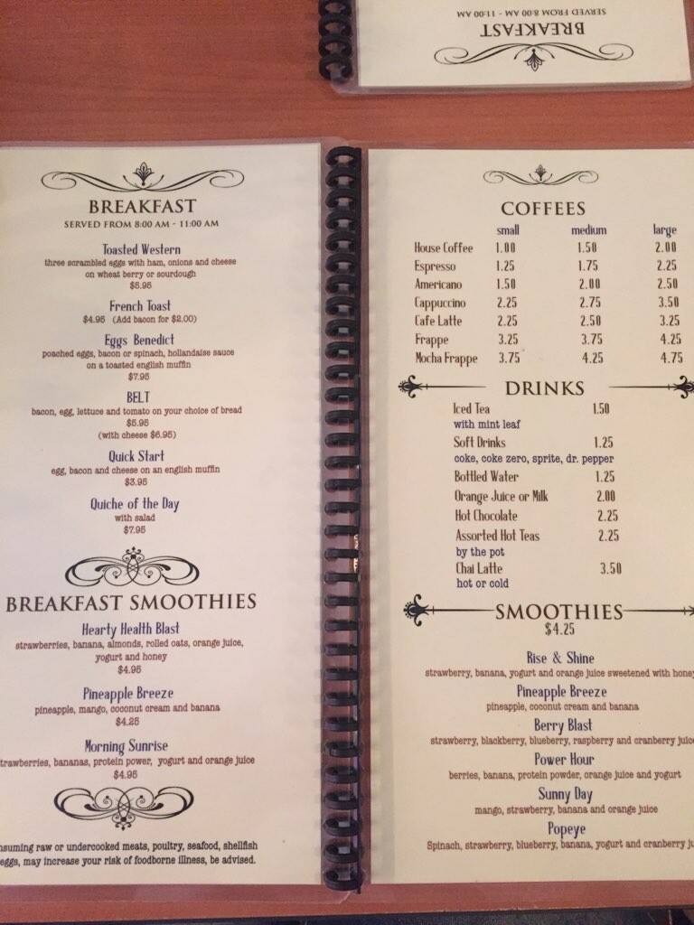 Menu at Nibbles Eatery cafe, Eureka Springs