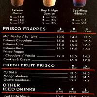 San Francisco Coffee Menu Menu For San Francisco Coffee Mid Valley City Kuala Lumpur