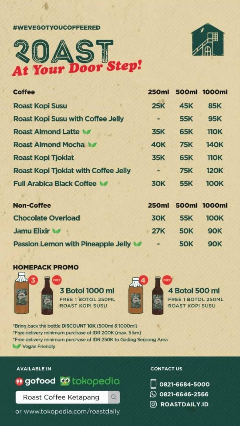 Roast Coffee Ketapang Menu Menu For Roast Coffee Ketapang Gajah Mada Jakarta
