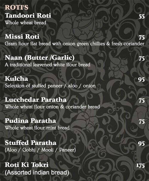 Soy - Le Royce Hotel menu