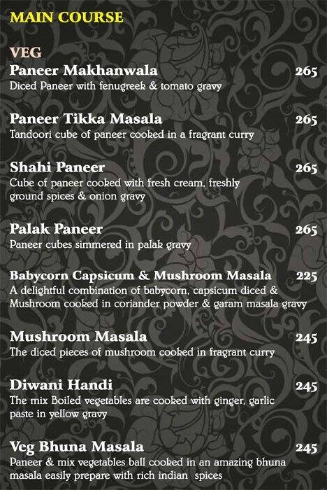 Soy - Le Royce Hotel menu