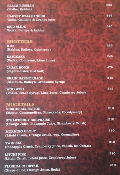 Soy - Le Royce Hotel menu