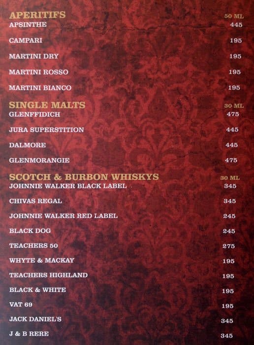 Soy - Le Royce Hotel menu