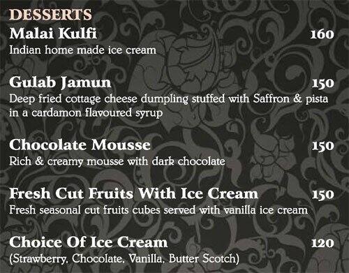 Soy - Le Royce Hotel menu