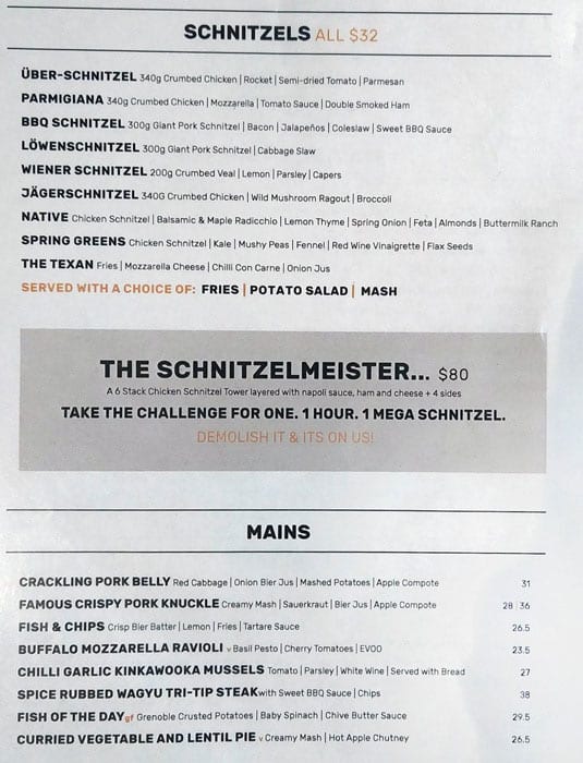 Menu at Strike Bowling Highpoint pub & bar, Maribyrnong