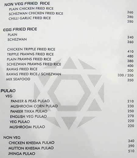 Golden Curry By Hotel Grand Emerald menu