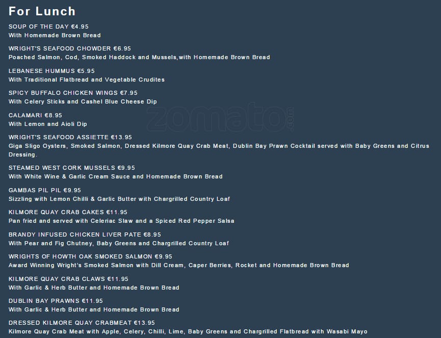 The Seafood Bar Menu Menu For The Seafood Bar South City East Dublin free-christmas-menu-template-edit-online-download-template