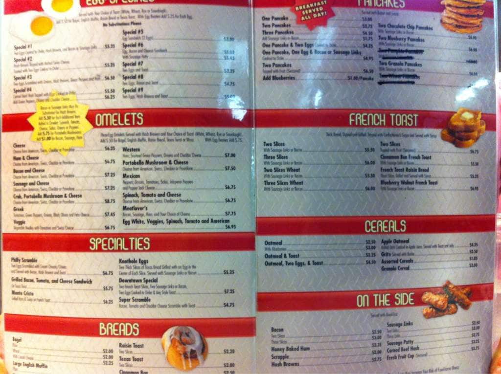 Diener's Menu, Menu for Diener's, Mechanicsburg, Harrisburg Urbanspoon/Zomato